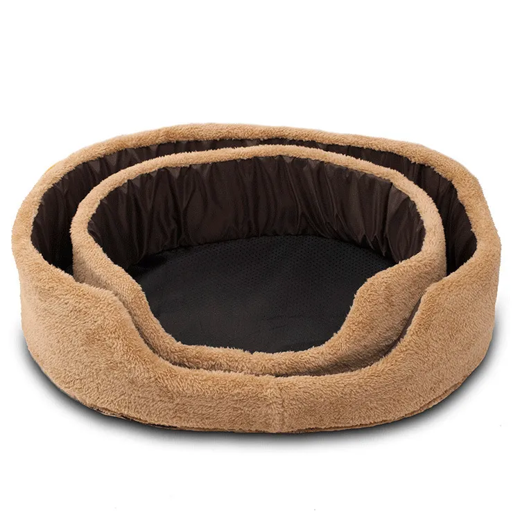 Soft Warm Wool Dog Bed Round Shape Pet Sofa – image 3