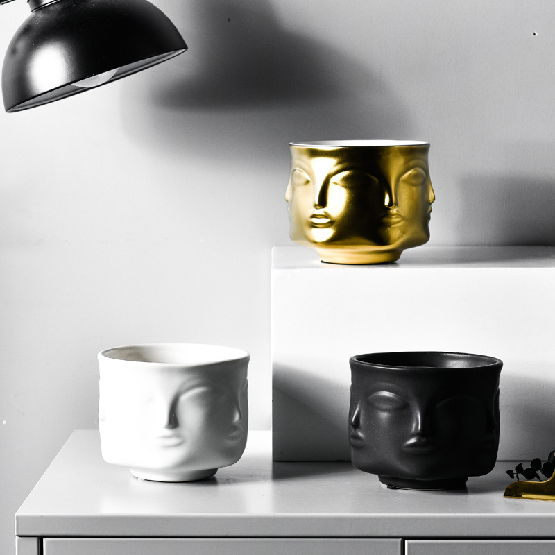 Individual face flower pot