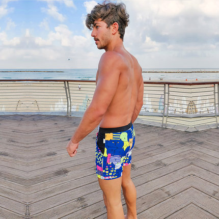 Men's Swimsuit Boxer Cut Sexy Swimwear Swimming Bikini Briefs