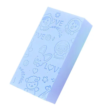 Children's Printing Sponge Bath Sponge - Special Blue