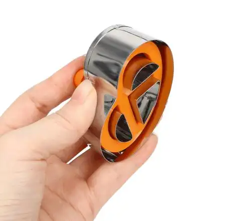 Pretzel Shaped Cookie Cutter with Spring Press for Baking