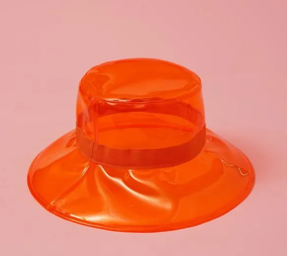 Fashionable and versatile top hat fisherman hat Orange Red - Shop at LoveMi