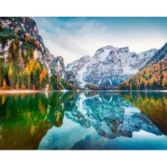 RUOPOTY Framed DIY Painting By Numbers Landscape Kit Acrylic Paint On Canvas Modern Wall Art Picture By Numbers For Living Room - Blue - View 1