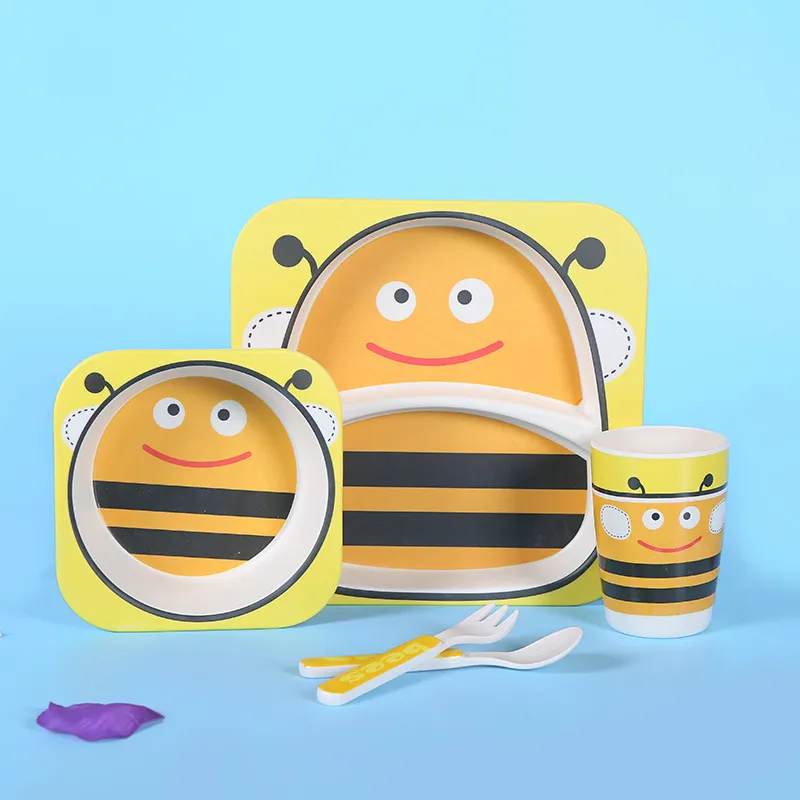 Five-piece children's tableware set - Bee