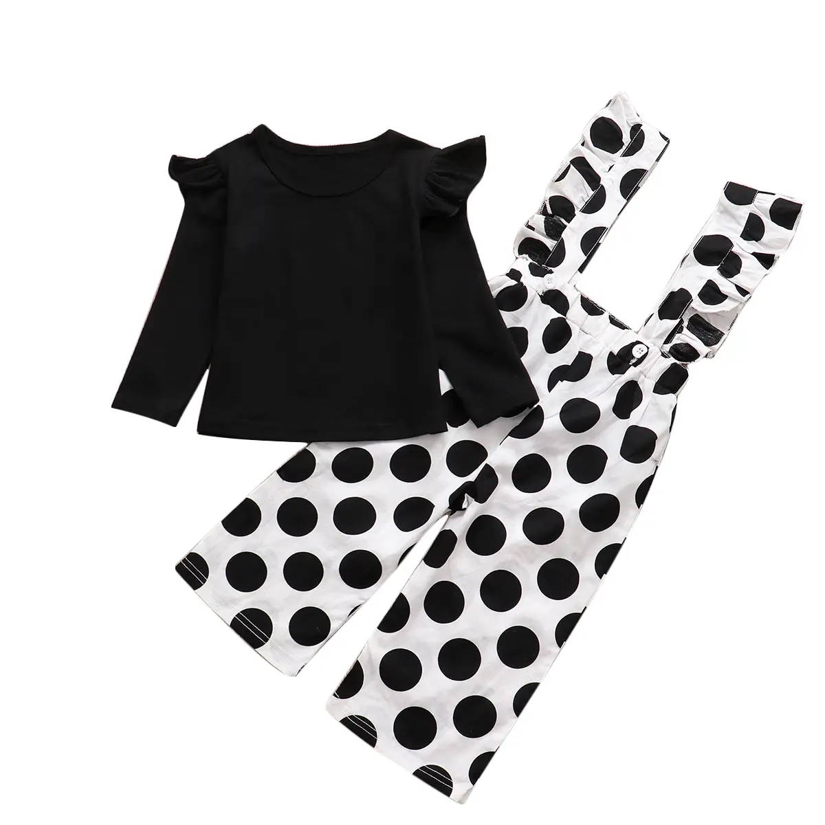 Long-sleeved + pantsuit with little back