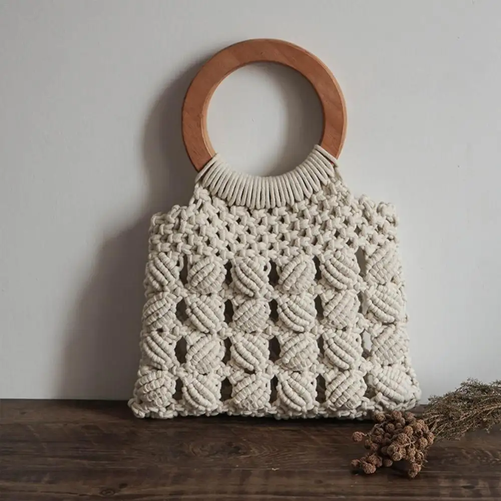 Fashion Cotton Rope Straw Women Bags