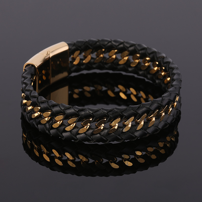 Braided Style personalized leather bracelet