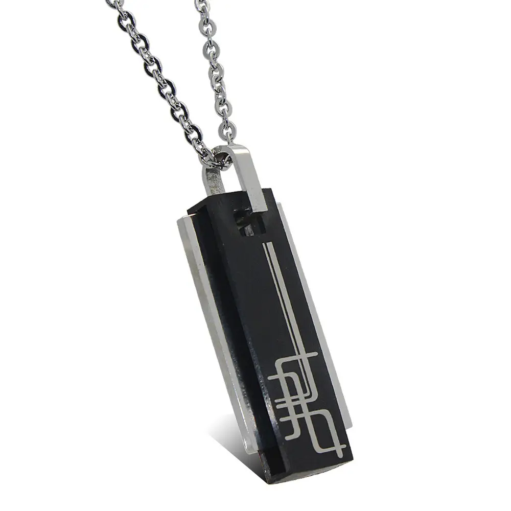 Men's square pendant
