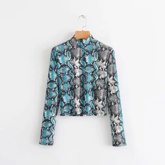 Women's half-neck turtleneck long-sleeved T-shirt