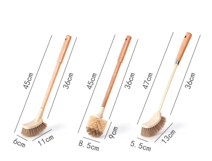 Wooden Household Handle Toilet Brush Cleaning Tools