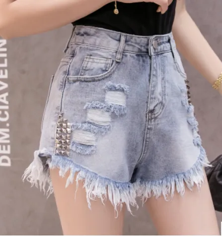 Distressed Jean Shorts