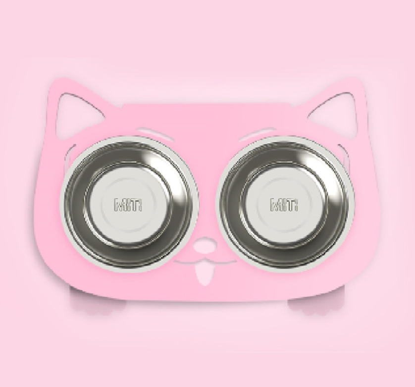 Anti falling Cat Dog Feeding Water Bowl Pink - Shop at LoveMi