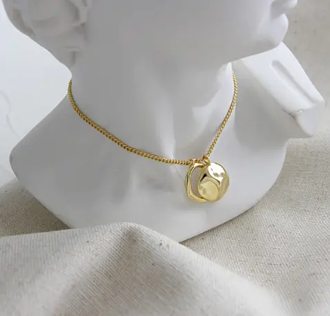 Geometric irregular ring necklace