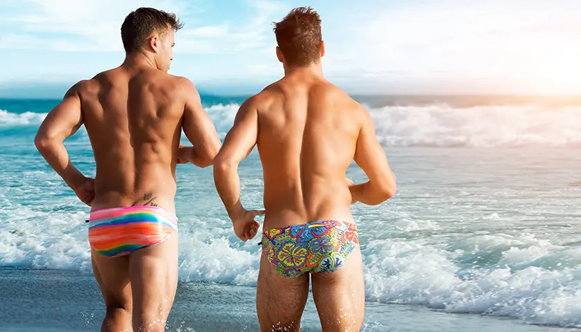 Fashionable rainbow briefs