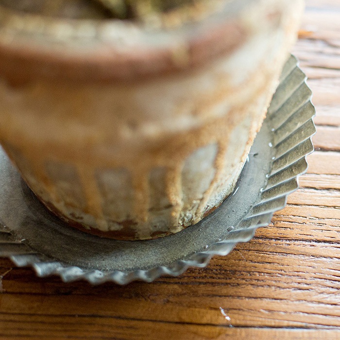 Tool storage iron plate flower pot