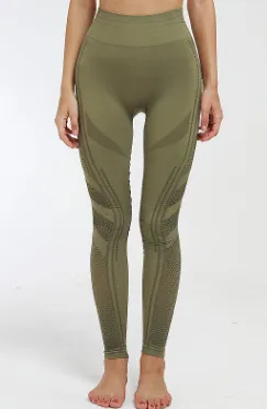 High stretch sexy fitness pants seamless yoga pants Green - Shop at LoveMi