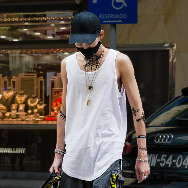 High street bottom top vest male popular logo ins personality trend hip hop