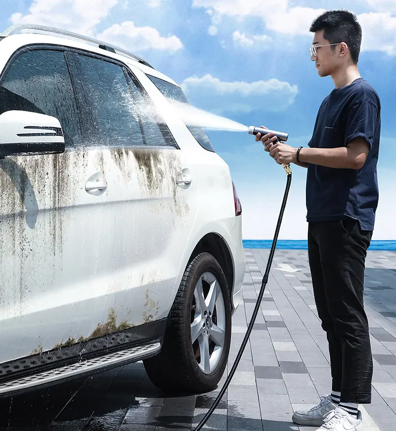 High-pressure car wash water gun telescopic nozzle