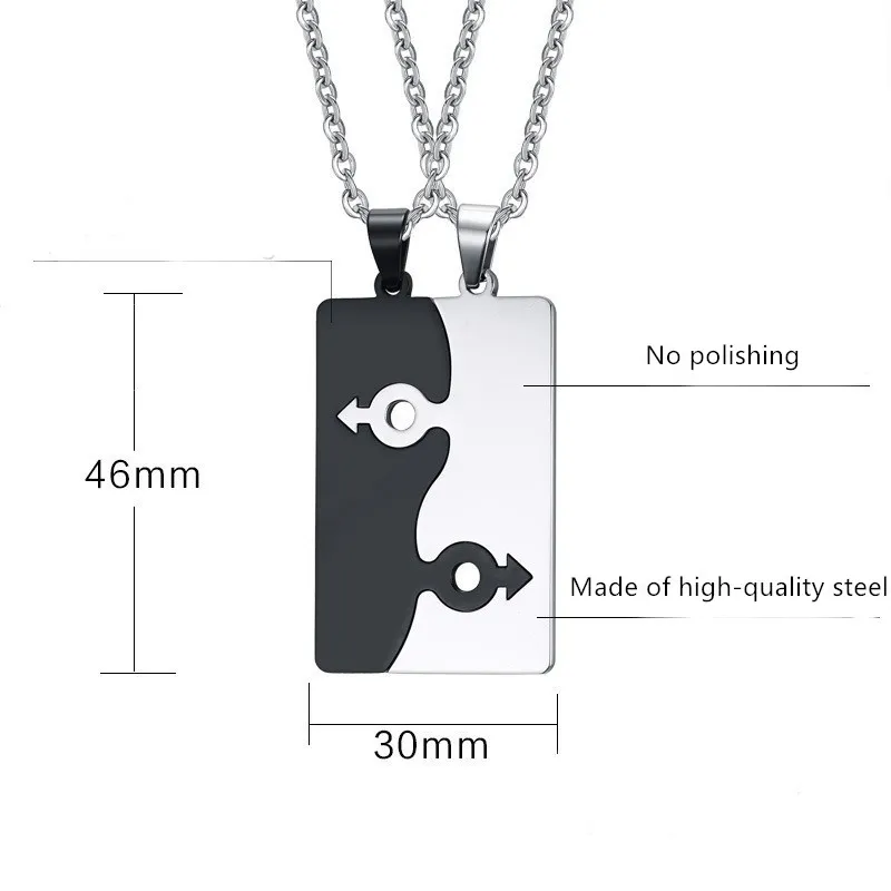 Friendship Puzzle Pendant Necklace - Without Chain