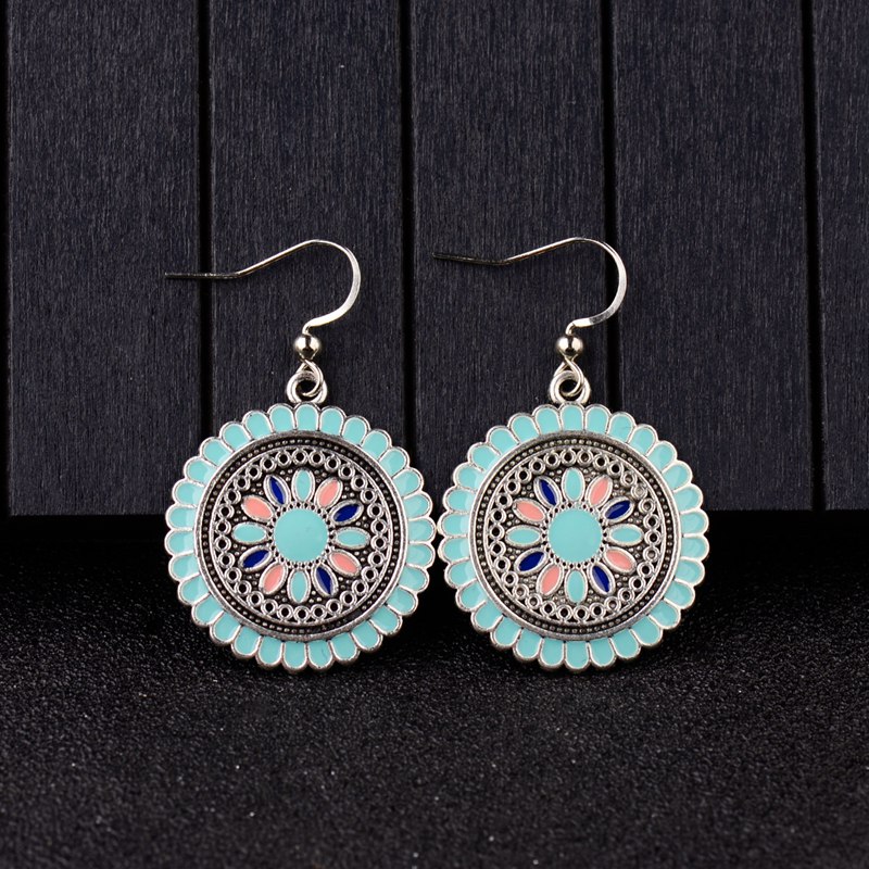 Round drip earrings