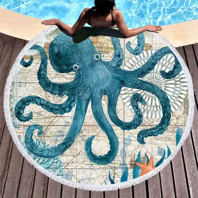 SEA TURTLE BEACH TOWEL - Octopus