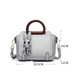 Cute decorative handbag - Grey - View 1