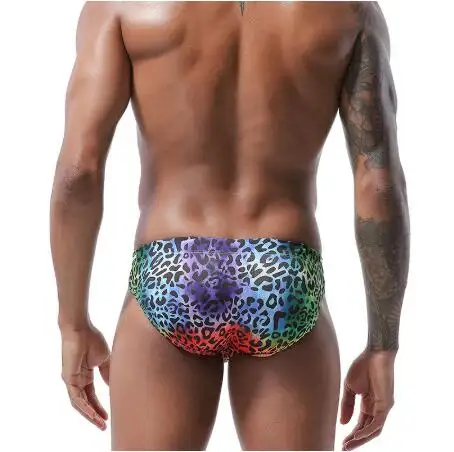 Man Leopard Swimsuit Trunks Male Briefs