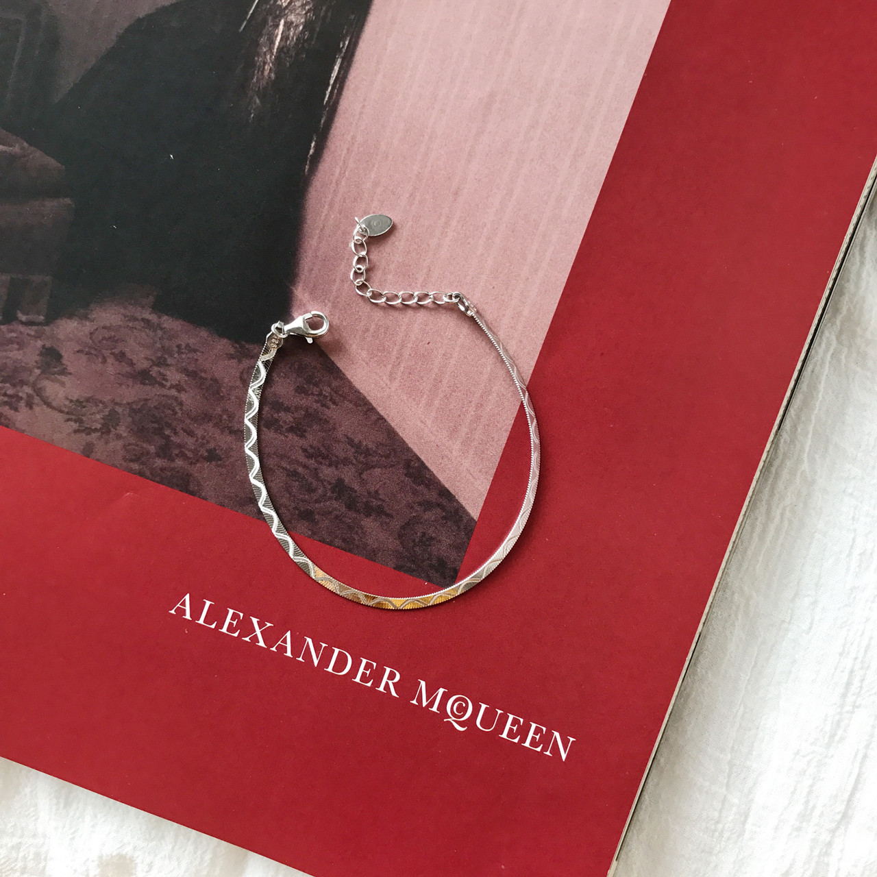 Sterling silver classic trend fashion simple bracelet