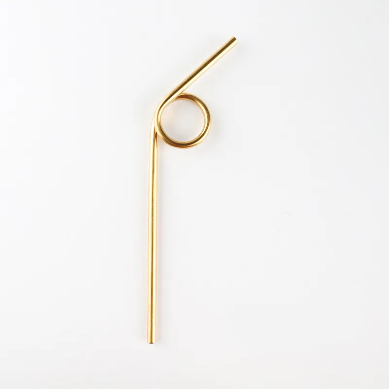Stainless steel straw - Gold