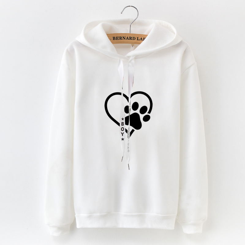 Title 4, Cat scratch cartoon printed fleece padded sweater