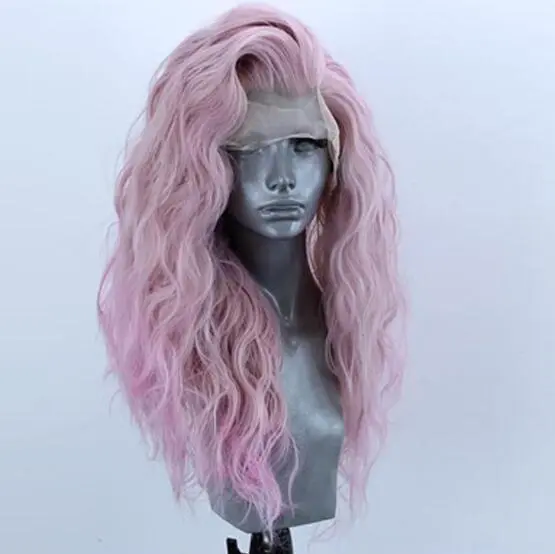 European and American chemical fiber front lace wig Pink - Shop at LoveMi