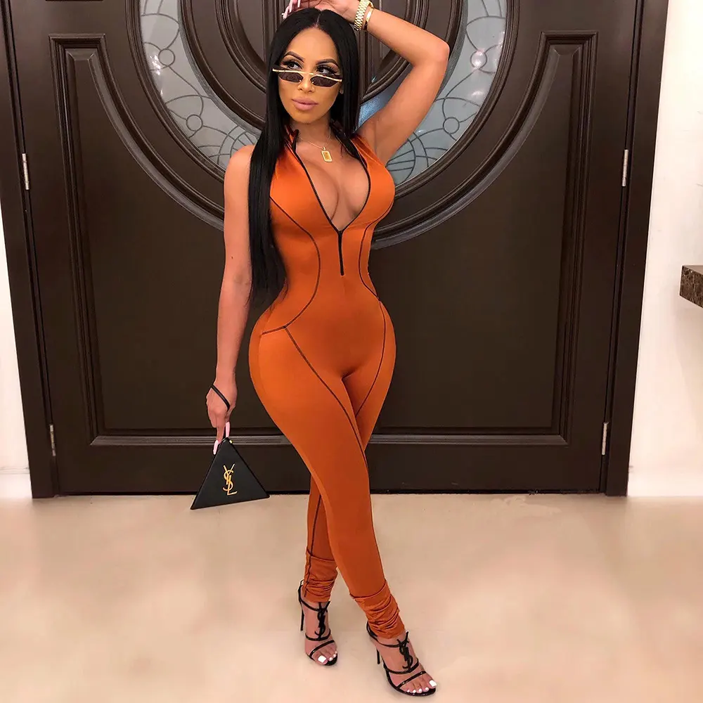 Side-striped Jumpsuits