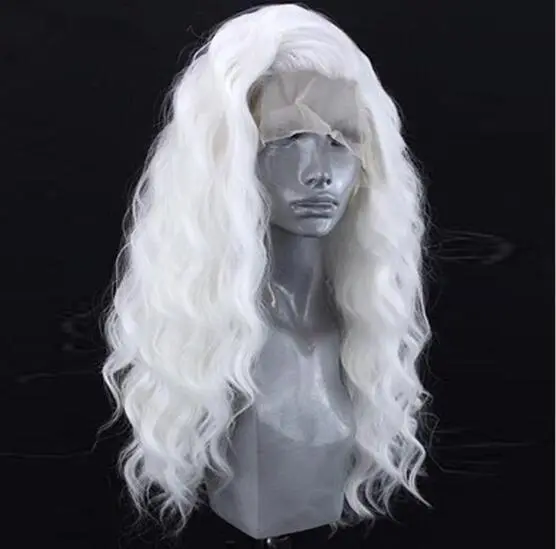 European and American chemical fiber front lace wig White - Shop at LoveMi