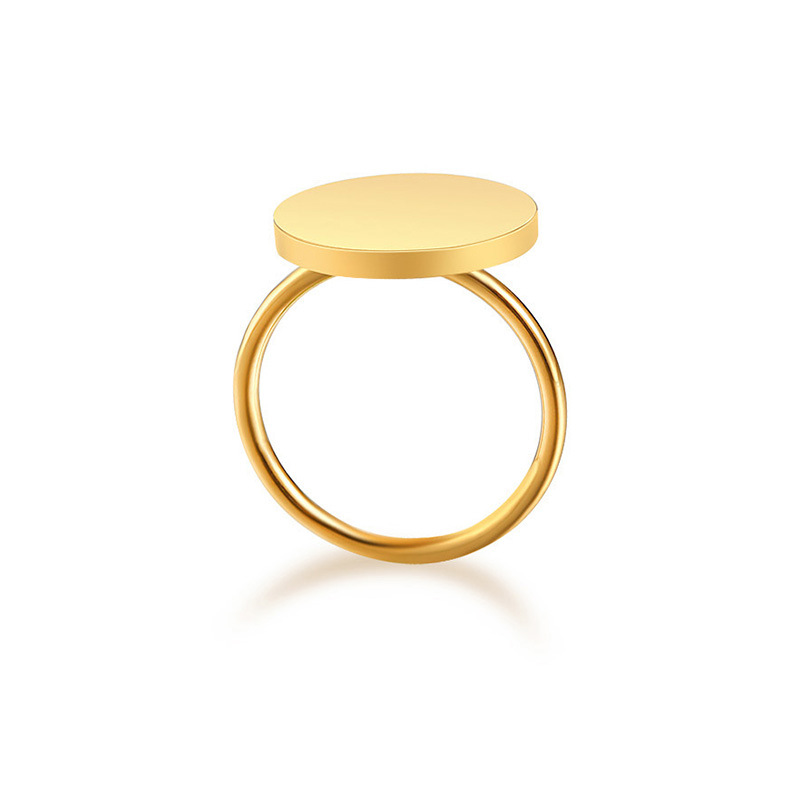 Stainless steel round ladies ring