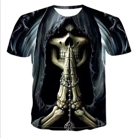 Mens Skull T Shirts 3D T-