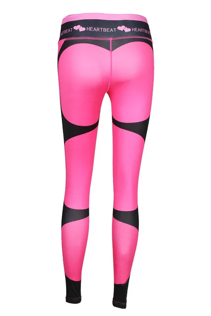 Print patchwork yoga leggings - Red