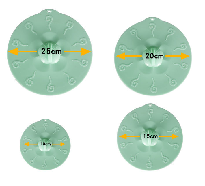 أغطية أغطية سيليكون شفط 4 قطع لأوعية الفاكهة والمايكروويف - أغطية محكمة للمطبخ