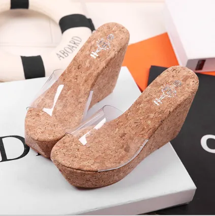 Word thick bottom sponge cake high heel Wood 36 - Shop at LoveMi