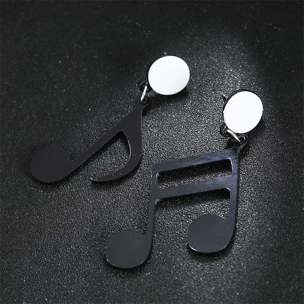 Acrylic note earrings