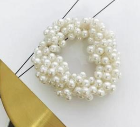 Beaded hair rope Full Circle Of White Line - Shop at LoveMi
