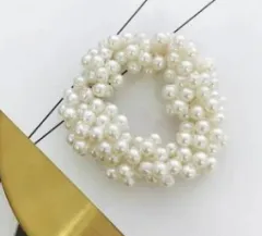 Beaded hair rope - Full Circle Of White Line - View 1