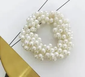 Beaded hair rope Full Circle Of White Line - Shop at LoveMi