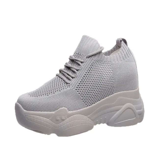 Heighten small white shoes for women Grey - Shop at LoveMi