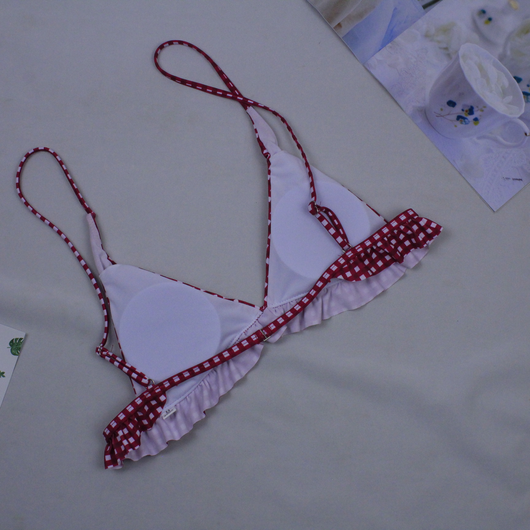 Sexy Plaid Bikini Red Green Plaid Bathing Suits - Image 8