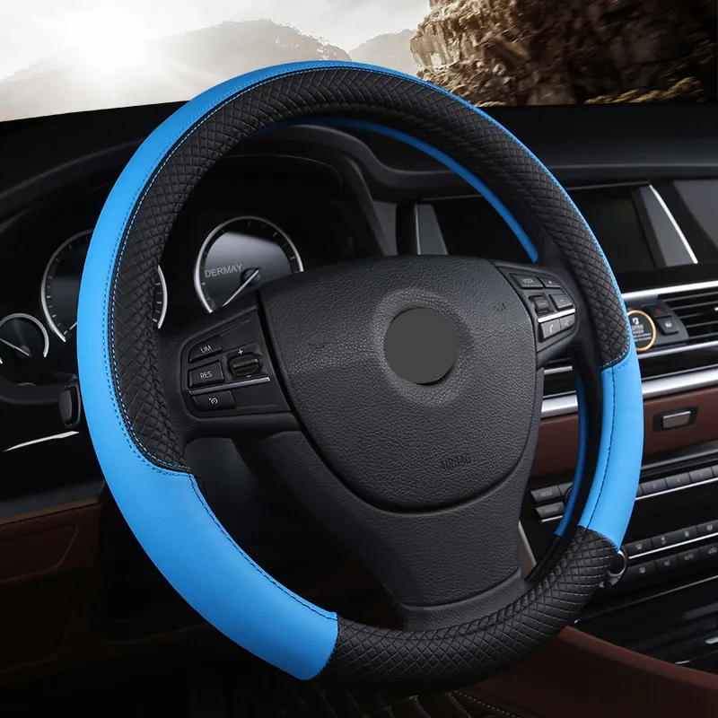 Universal Leather Car Steering Wheel Cover – image 6
