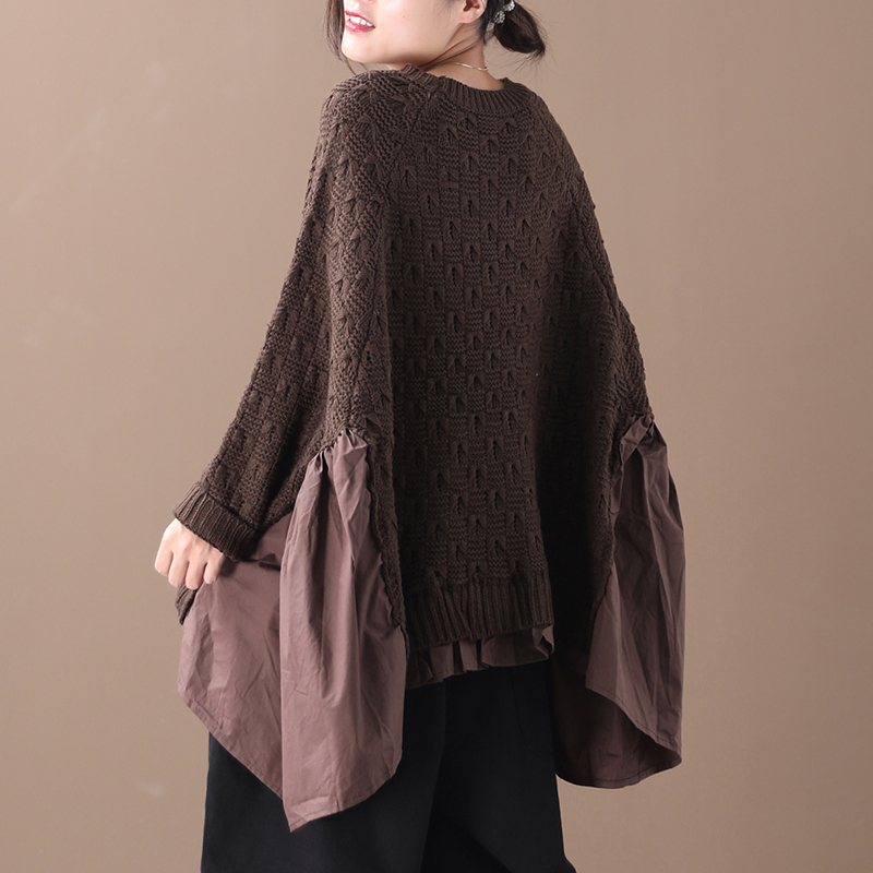 Pleated patch bat shirt