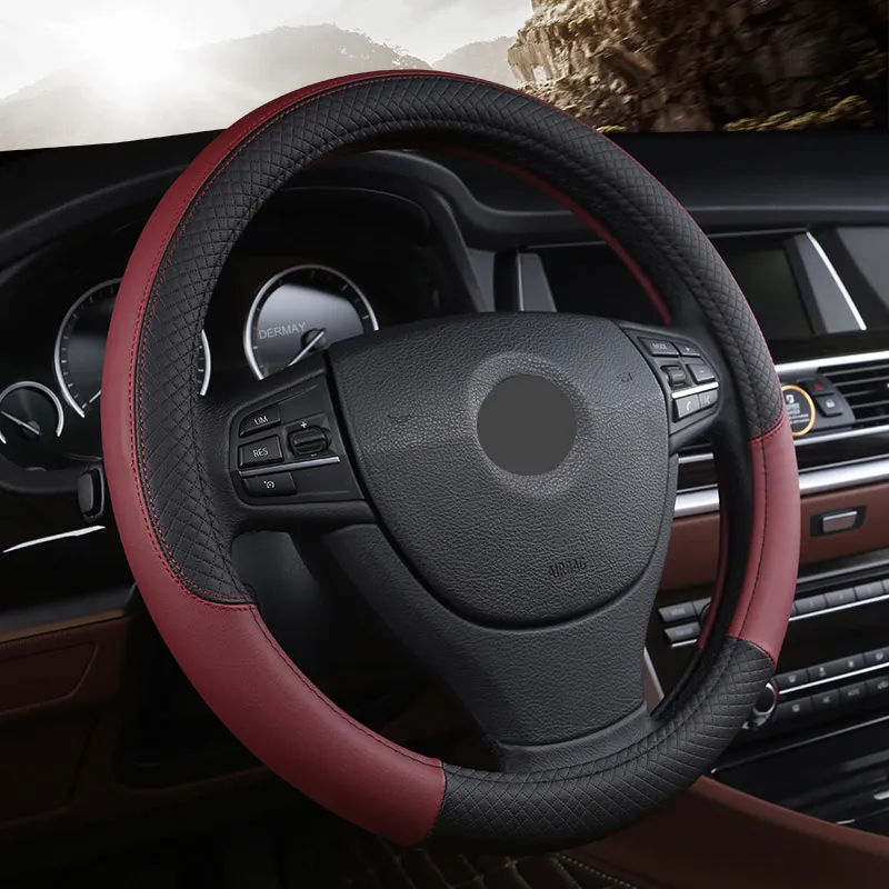 Universal Leather Car Steering Wheel Cover – image 10