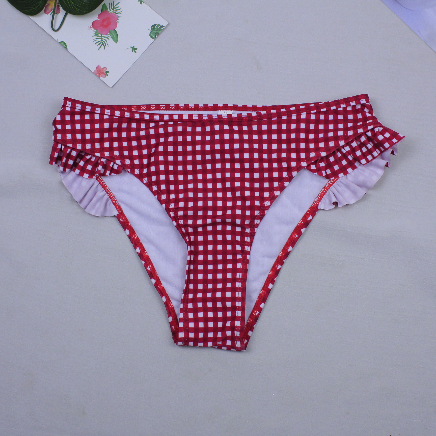 Sexy Plaid Bikini Red Green Plaid Bathing Suits - Image 9