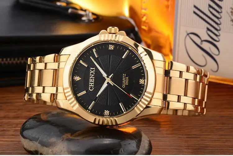 Luxury Brand Man Gold Dress Watches Stainless