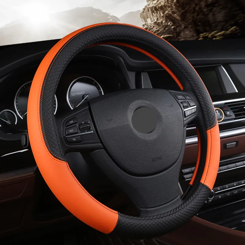 Universal Leather Car Steering Wheel Cover – image 7